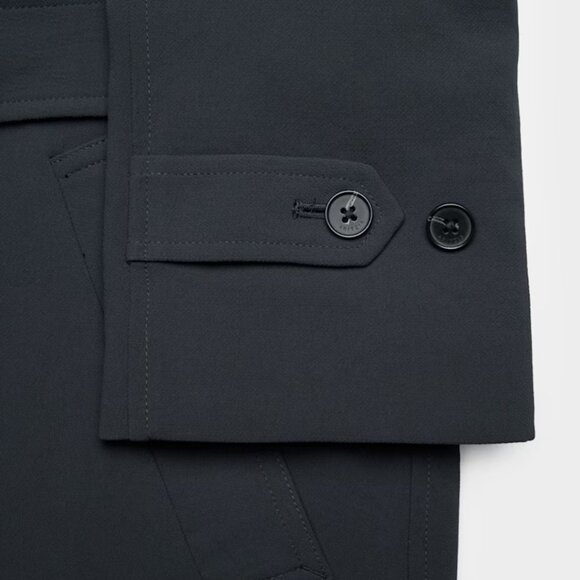 NWT Aritzia The Splendor Trench Coat - Crepette Dark Night Navy - Picture 13 of 13